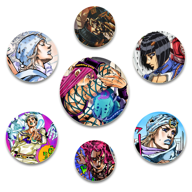 Jjk Anime Merchandise - 32/44/58mm JoJo Bizarre Adventure Anime Pins